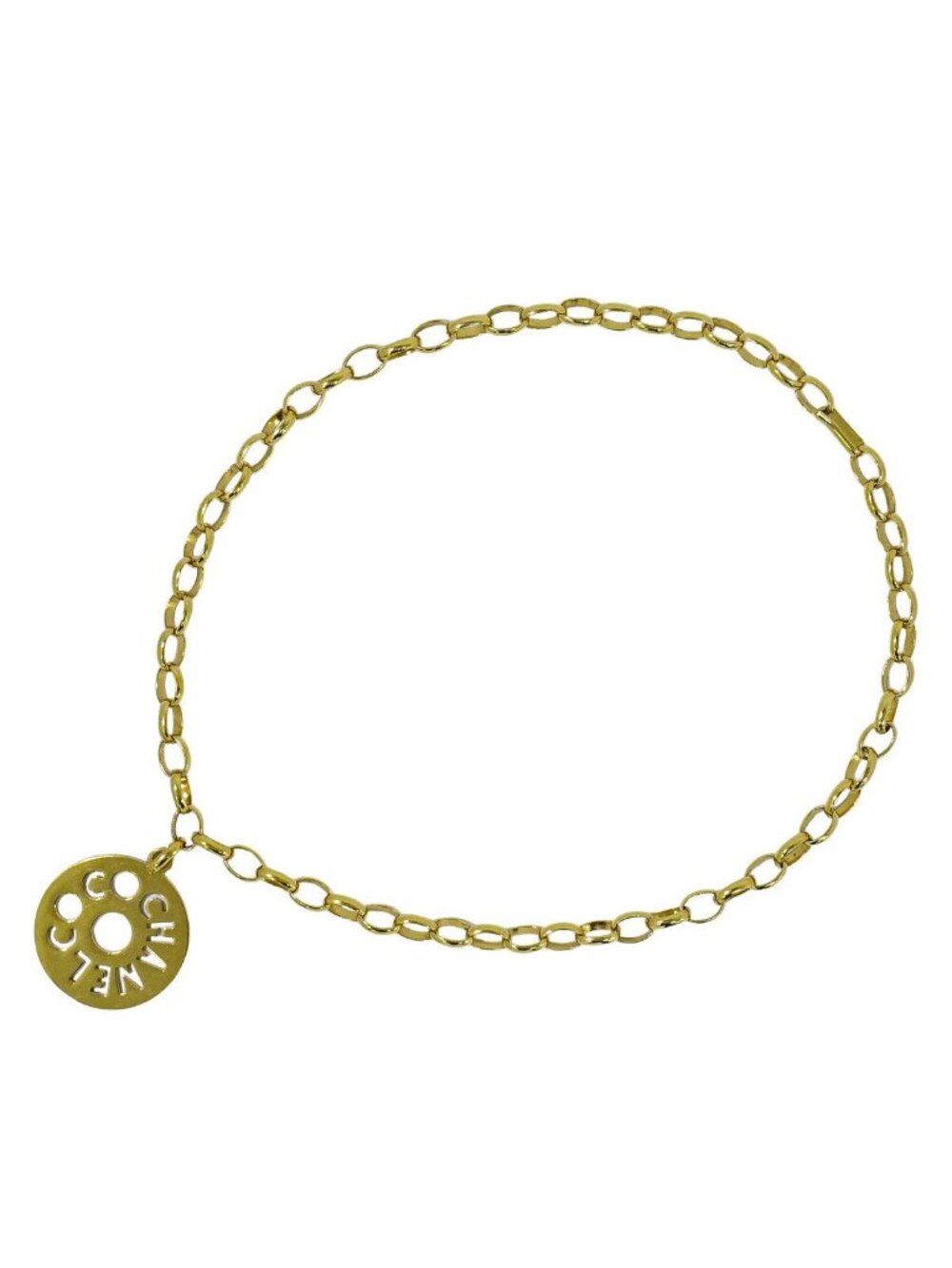 Chanel Round Logo Chain Belt Gold Plated